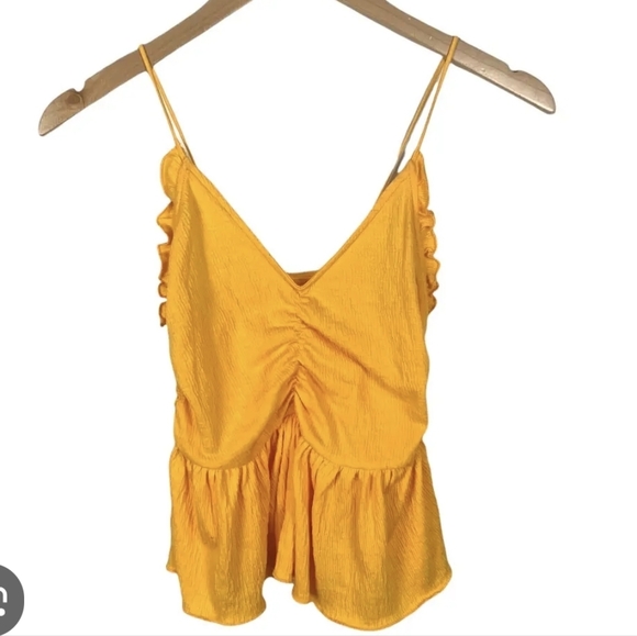 Women's Orange Ruffled Top - Picture 1 of 9